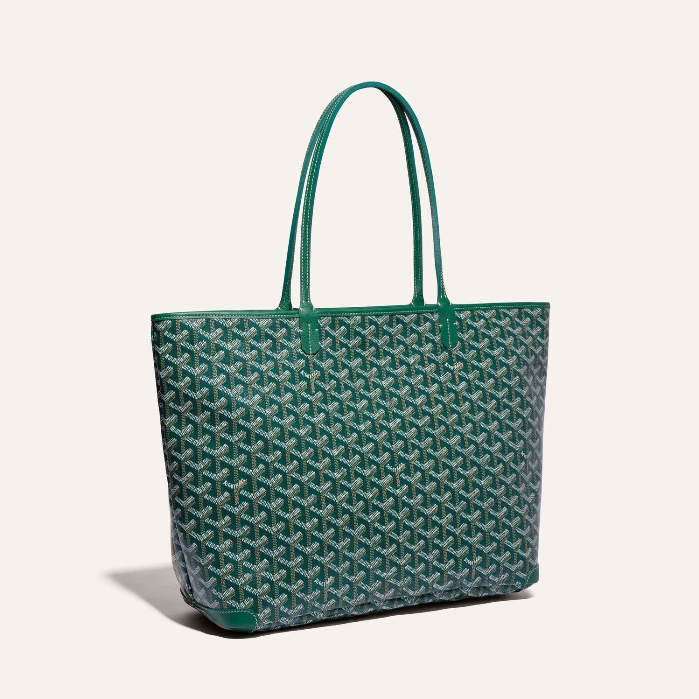 Goyard Artois Tote MM Green Goyardine Canvas & Chevroches Calfskin Palladium Hardware - Image 2